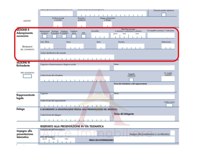 QUADRO A SEZ II ADEMPIMENTO SUCCESSIVO