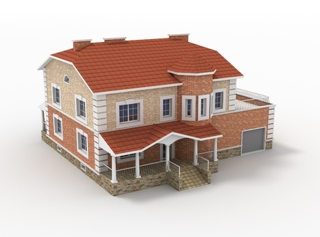 11034116 - 3d model render of living house